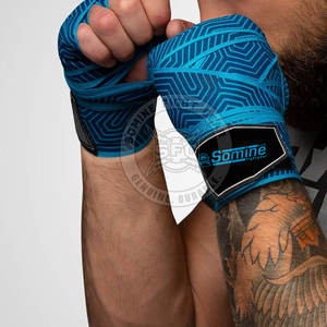 Vendas de boxeo ligeras de gran venta para entrenamiento en gimnasio, vendas de boxeo personalizadas con estampado. - Product Image 6