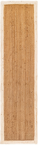 Alfombra de Yute Natural con Borde Blanco, Hecha a Mano, para Entrada o Cocina - Product Image 2