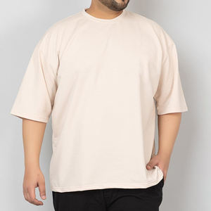 Custom Oversized Men's <b>T</b>-<b>Shirts</b> <b>Polyester</b>/Cotton Blend Breathable Jersey Fabric Casual Print Design High Street style tshirt - Product Image 3