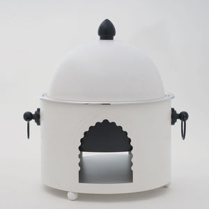Royal White And Black Buffet Chafing Dish With <b>Dome</b> Lid Arch Design And <b>Ring</b> Handle For Wedding Event - Product Image 1