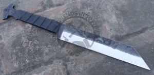 Cuchillo Vikingo Seax de Acero al Carbono Forjado a Mano, Hoja de 7.5 Pulgadas, Mango Ambidiestro, Cuchillo Sax Multiusos para Supervivencia y Caza - Product Image 5