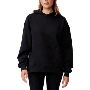 Sudaderas cortas negras estilo deportivo OEM New Style para niñas, 100% algodón, para hacer ejercicio. - Product Image 1
