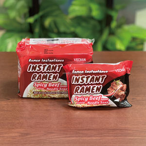 VEDAN Fideos Instantáneos de Trigo Horneado - Sabor Picante Artificial a Carne de Res - Product Image 1