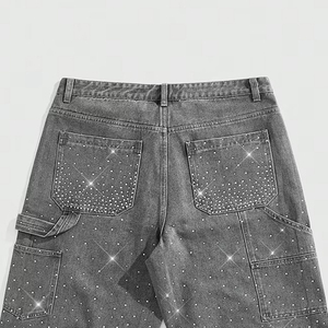 Nouvelle Arrivée Tendance Été Homme Jean Court Uni Décontracté Taille Élastique Style Urbain Haute Qualité 100% Coton Respirant - Product Image 3
