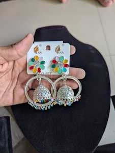 Boucles d'oreilles pendantes SS en alliage plaqué argent, imitation perle, cristal, strass, style bohème, bijoux de mariage pour femmes - Product Image 6