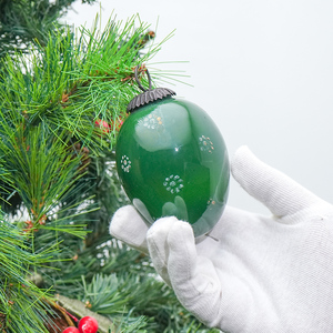 Adorno Navideño de Cristal con Forma de Aguacate Verde Vintage al por Mayor, Bola de Navidad Colgante Única y Adornos para Árbol de Navidad - Product Image 3
