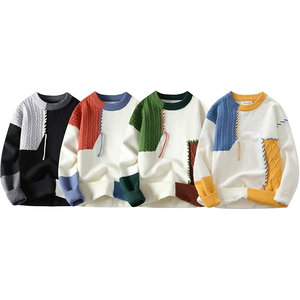 Pull en tricot vintage pour homme, taille plus, de haute qualité, nouveau style personnalisé, 100% coton, hiver - Product Image 1