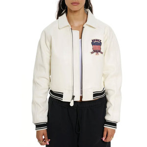 Premium Quality Custom Size Men Embroidery Avirex <b>Jackets</b> Customized Made 100% Cowhide Genuine Men Avirex Leather <b>Jackets</b> - Product Image 3