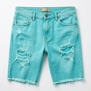Shorts en jean en coton personnalisés pour hommes, décontractés, longueur genou, vêtements d'été, fabricant en gros - Product Image 1