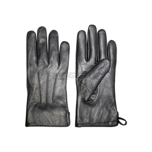 Gants d'hiver en cuir de mouton noir pour hommes, style uni, légers, respirants, pour usage quotidien en extérieur, chauds, pour temps froid - Product Image 5