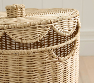 Cute Handmade Kids Rattan Basket Eco Friendly <b>Wicker</b> Storage Basket for Toys Gifts Nursery From Vietnam - Product Image 2
