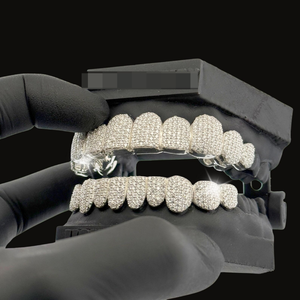 Fabricante de Joyería: Grillz de Moissanita Personalizados al por Mayor, de Plata 925, Estilo Hip Hop, para Toda la Boca - Product Image 5
