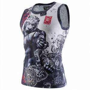 Débardeur de protection pour entraînement corporel par sublimation pour hommes, vêtement d'entraînement sans manches pour boxe et MMA, hauts de boxe imprimés pour hommes - Product Image 6