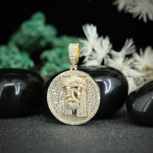 Pendentif Jésus en Moissanite, Argent Sterling 925 Plaqué Or, Style Hip Hop Iced Out pour Hommes, Bijoux - Product Image 6