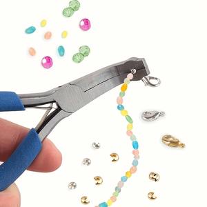 คีมปิดห่วงรูปพระจันทร์เสี้ยว ผลิตจากเหล็กกล้าไร้สนิมคุณภาพสูง สำหรับทำเครื่องประดับและร้อยลูกปัด - Product Image 1