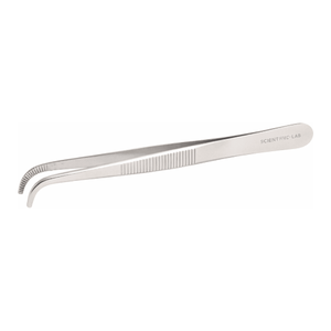Forceps industriels incurvés à bout arrondi en acier inoxydable USBECK 115-140 mm pour travaux de laboratoire - Product Image 3