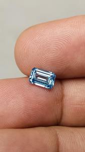 Diamante de 0.50 Ct, corte esmeralda, color azul elegante, cultivado en laboratorio, para la elaboración de anillos, certificado por IGI, diamantes sueltos, todos los tamaños disponibles. - Product Image 3
