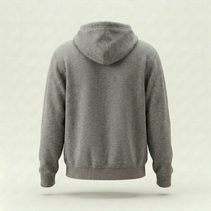 เสื้อสเวตเชิ้ตมีฮู้ดแบบซิปเต็มตัวสำหรับผู้ชาย ผ้าฝ้ายผสมเนื้อนุ่ม แจ็คเก็ตผ้าฟลีซ ชุดกีฬาใส่ได้ทุกวัน เสื้อคลุมสำหรับใส่ออกนอกบ้าน - Product Image 5