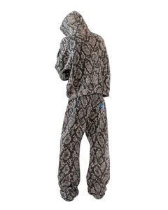 Wholesale Custom Men's 100% Cotton Fleece Sweatshirt Drop Shoulder Hooded Pullover Embroidered Puff Print Solid Winter Casual - Product Image 2