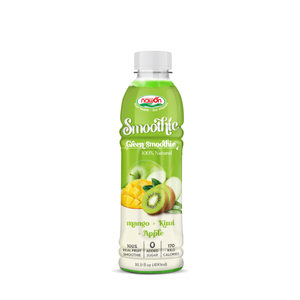 Puré Fresco de Mango, Kiwi y Manzana, Fusión Verde, Bajo en Calorías, Delicioso y Saludable, Bebida Refrescante en Botella con Color Esmeralda Vibrante - Product Image 1