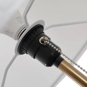 59.75 elegante \ "treppiede in acciaio oro lampada da terra con supporto E26 e paralume in tessuto per soggiorno - Product Image 6
