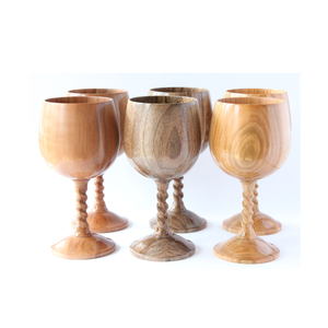 Copa de vino de madera personalizada y elegante para cerveza y vino, copa de madera decorativa para interiores, artesanía, artículo decorativo - Product Image 5