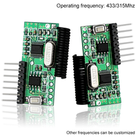 Récepteur sans fil RF 433 MHz, module décodeur de code d'apprentissage 4 canaux HFY-J66E/G, portée 150 m, télécommande universelle à 4 boutons avec arrêt automatique