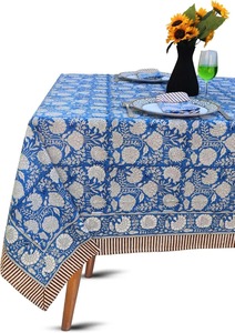 Manteles Rectangulares con Estampado de Bloques al por Mayor, Fabricantes de Manteles Redondos 100% Algodón, Mantel con Diseño Floral para Hoteles - Product Image 4