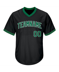 Custom V Neck Baseball Shirt Short Sleeve Breathable 100%Polyester Mesh Plus Size Pullover Teams Club Sports Jersey <b>Low</b> MOQ - Product Image 2