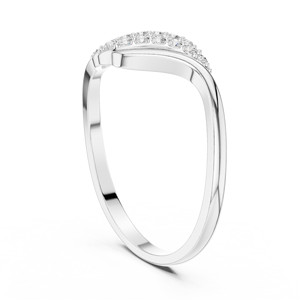 Anillo de oro amarillo macizo de 14k para mujer con diamante de corte redondo minimalista en forma de hoja natural, ideal para regalo de compromiso, aniversario o boda. - Product Image 4