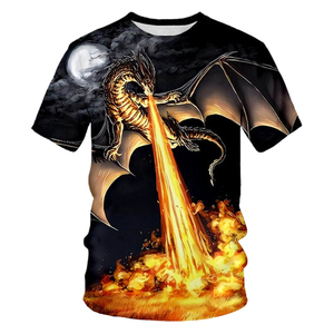 Nueva camiseta informal de manga corta transpirable con estampado de dragón en 3D para hombre y mujer, la mejor calidad a un precio razonable - Product Image 4