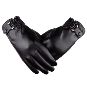 Leather Retro Bike Wear Gloves Wrist Length Unlined Breathable Eco-Friendly Thermal Winter Daily Use Black - Product Image 5