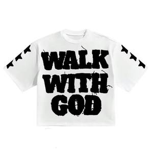 Mens Custom <b>White</b> Graphic T Shirt Oversized Streetwear Bold Typography Print Short Sleeve Casual <b>Tee</b> - Product Image 1