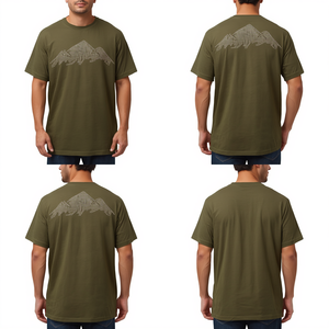 Camiseta Extra Grande con Pedrería Mountain Ridge de Alta Calidad a Precio de Mayoreo para Hombre, Ropa Casual - Product Image 4