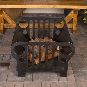 Brasero d'extérieur élégant fait main avec une construction en acier moderne pour projets de jardin de luxe, finition marbre de luxe, brasero à gaz. - Product Image 1