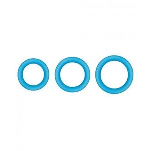 Anillo para Pene de Silicona Mediano Firefly Halo con Cuentas de PVC Azules - Product Image 1