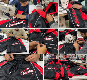Custom Men’s <b>Windbreaker</b> Tracksuit Set Black & <b>Red</b> Sports Jacket with Shorts Lightweight Polyester Athletic Training Wear - Product Image 5