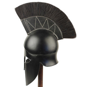 Casco de Acero Corintio Griego Medieval Negro Hecho a Mano para Guerrero, Armadura para Reenactamiento - Product Image 2