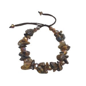 Bracelet Macramé Verbena Tendance Fait Main, Perles Tons Café, Réglable, Unisexe, Forme Boule, Cadeau d'Indonésie - Product Image 3