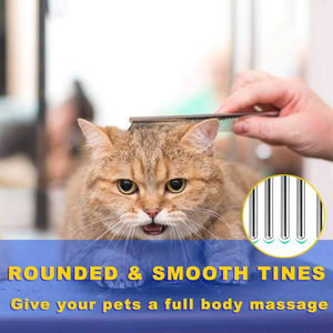 Peine Profesional de Acero Inoxidable de Alta Calidad para el Cuidado de Perros y Gatos - Diseño de Agujas para Eliminar el Pelo Suelto y Desenredar, Personalizable - Product Image 6
