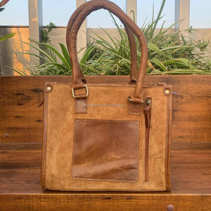 Top Fashion femmes en cuir suédé véritable point de botte grande capacité dissimulé transporter Mini sac fourre-tout en cuir véritable sacs à main de luxe - Product Image 4