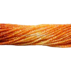 Nice Orange Cornaline Facette Cristaux Roundels Couleur Ombragée Tiers Certifié Coszcalt Exportations pour Perles De Verre Lampwork - Product Image 1