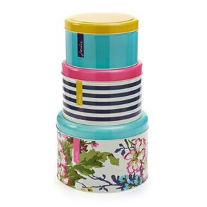 Wholesale Floral Metal Tin <b>Box</b> Set 3 Pieces Vintage Round <b>Cookie</b> Candy Storage Container Decorative Nesting Kitchen Food Tins - Product Image 6