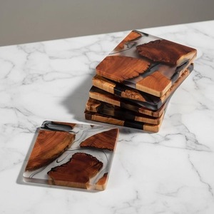 Best Wood & Resin Eco-Friendly Multi-functional Tea Coasters Natural <b>Log</b> <b>Cut</b> Slice Durable Home Decor Mats & Pads - Product Image 4