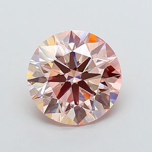 Diamant rond brillant rose fantaisie CVD cultivé en laboratoire, 5,26 carats, clarté VS1, polissage excellent, bijoux de qualité supérieure, certifié IGI - Product Image 1