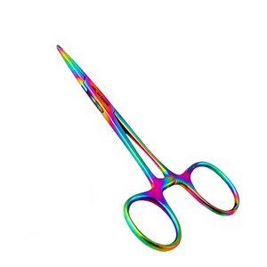 Pinza Hemostática Mosquito de 5 Pulgadas, Recta, Multicolor Arcoíris de Titanio, Acero Inoxidable de Grado Alemán, Pinza Quirúrgica Hemostática - Product Image 2