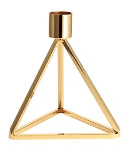 Luxury <b>Triangle</b> Gold Iron Candle Stand Home Decoration Christmas with Fancy Twisted Design for Home hotel Restaurant Decoration - Product Image 1