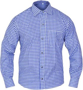 Chemise en twill à carreaux rouges bavaroises respirante 100% coton pour homme Onstyle Sports - Product Image 4