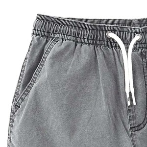 Pantalones Cortos de Algodón Gris Sólido para Hombre, Cintura Media, Cordón Ajustable, Estilo Casual, con Bolsillos, Tejido Transpirable - Product Image 2