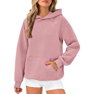 เสื้อสเวตเชิ้ตมีฮู้ดสีเขียวสำหรับผู้หญิง แขนยาว ทรงโอเวอร์ไซส์ ผ้าฝ้ายถัก มีกระเป๋า เหมาะสำหรับใส่ในฤดูใบไม้ร่วง - Product Image 3